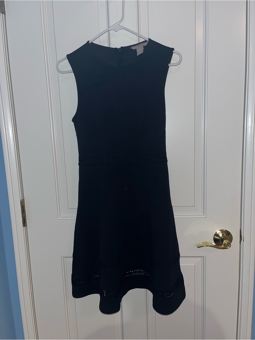 Classic Sleeveless Dark blue A-Line Dress
